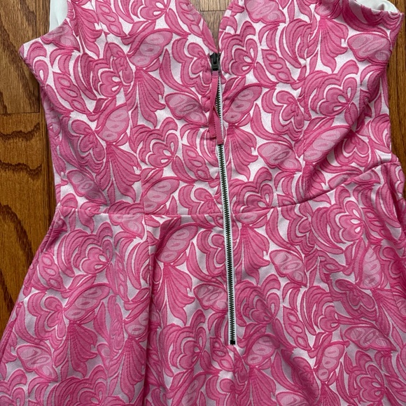 Anthropologie Maeve Claribel Jacquard Applique Barbiecore Dress Size 6 - Picture 11 of 16